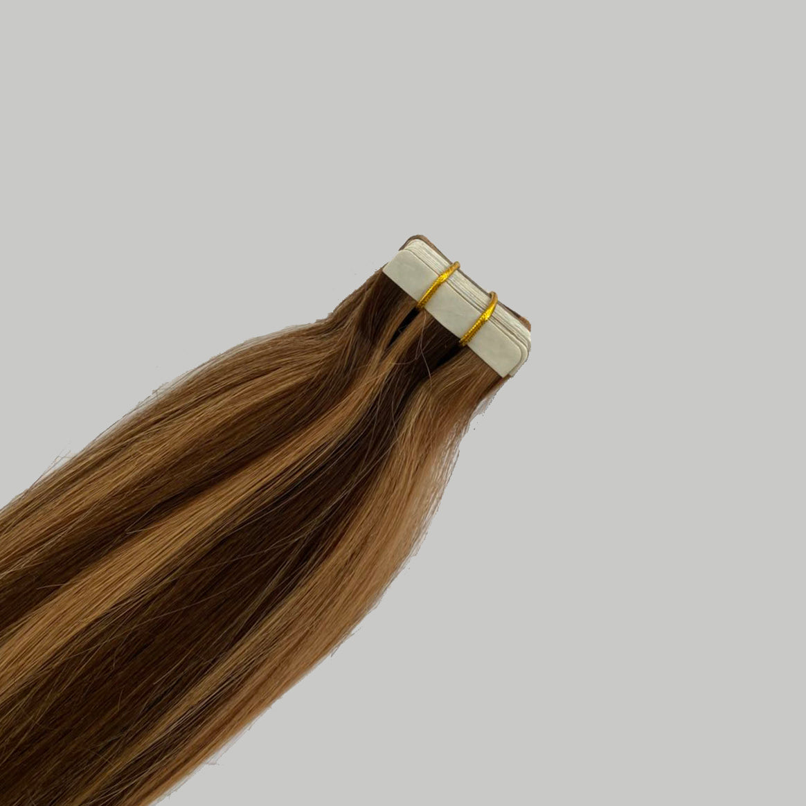 [SALE] 20 Inch 50G #P4/27 Brown and Blonde Highlights Virgin Tape in Hair Extensions