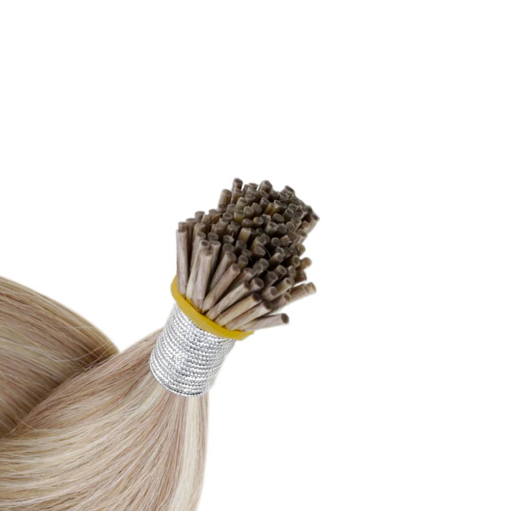 Ice Blonde #60 Virgin Remy I Tip Hair Extensions