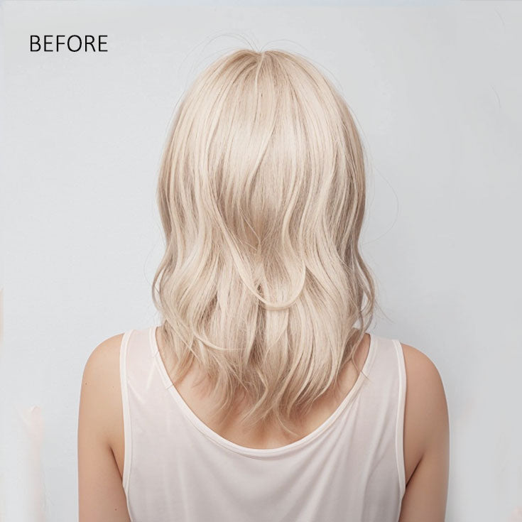 Hair Extensions Before and after-Ice Blonde-Before