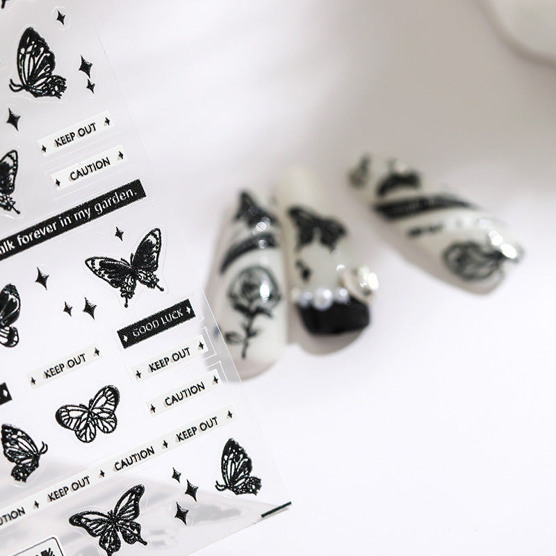 Elegant Butterfly 5D Nail Stickers