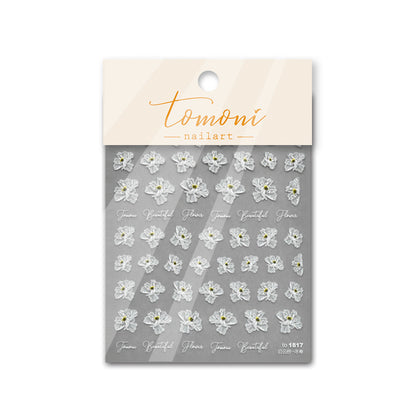 Beautiful Flower 5D Nail Stickers for Wedding