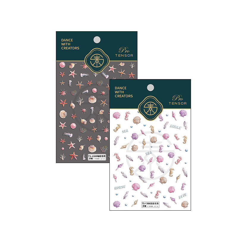 Sea World 5D Nail Stickers 2 Pcs