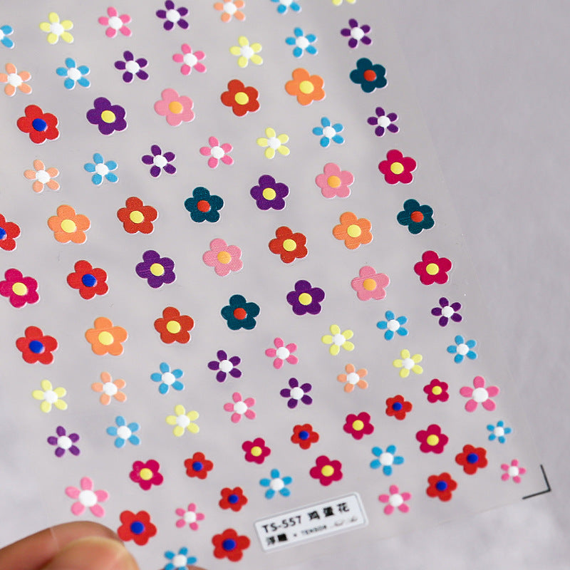 Cute Flower 5D Nail Stickers