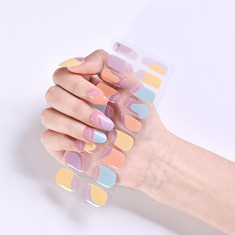 Fashion Candy Color Gel Nail Polish Strips