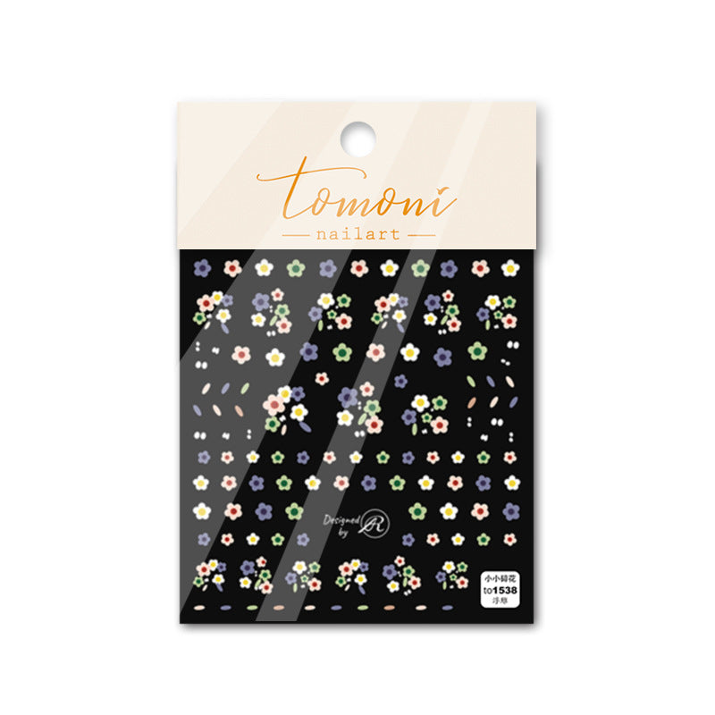 Cute Flower 5D Nail Stickers