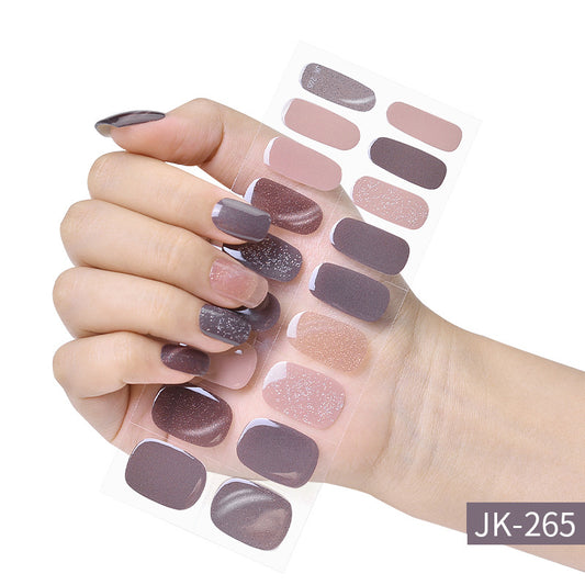 Brown Sparkle Gel Nail Polish Strips