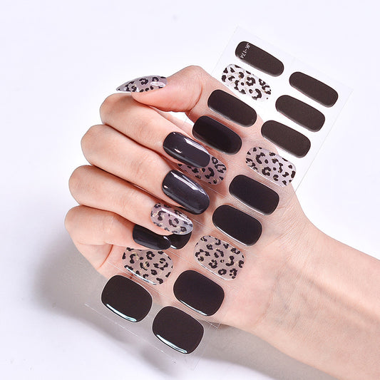 Fashion Black Gel Nail Polish Strips