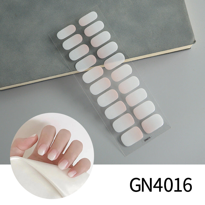 White Gradient Daily No UV Light Gel Nail Polish Strips